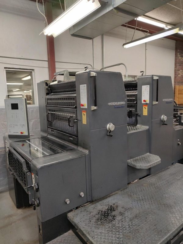 2001 Heidelberg PM74 2P 2 Colors 530 x 740mm Alcolor Dampening Perfctor 1/1 EasyPlate CP Tronic at Delivery Low Pile Delivery Baldwin R&R Powder Spray Only 40 Millions Impressions